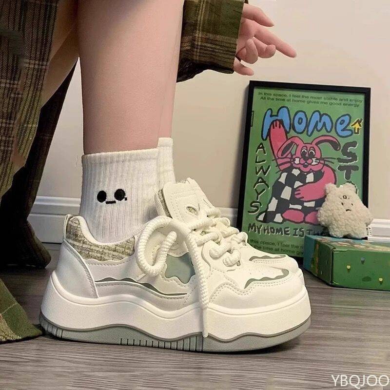 

Retro New Women s Shoes Autumn and Winter Thick Soled Sports Popular Casual Versatile Vulcanized Shoes Temperament Single Shoe 35