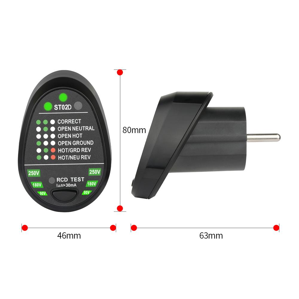 

MESTEK Advanced RCD Electric Socket Tester Automatic Neutral Live Earth Wire Testing Circuit Polarity Detector Wall