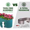 Turquoise 8×2×2 Ft Galvanized Raised Garden Beds Outdoor Metal Planter for Vegetables Flowers Large Garden Box Patented Tool-Fr