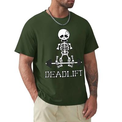 Deadlift Classic Print Cotton T-Shirt Bodybuilding Pumping GYM Muscle Training Crossfit T Shirt For Men Fashion Streetwear#Color(1)