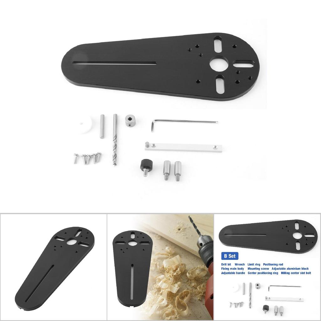 A B C Trimmer Circle Cutting Jig Set for Trimming Machines MAKITA Dongcheng(B Set)