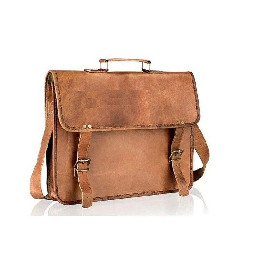 

Women s Top Grade Vintage Brown Leather Messenger Shoulder Laptop Bag Briefcase 13 x 10 x 4 in
