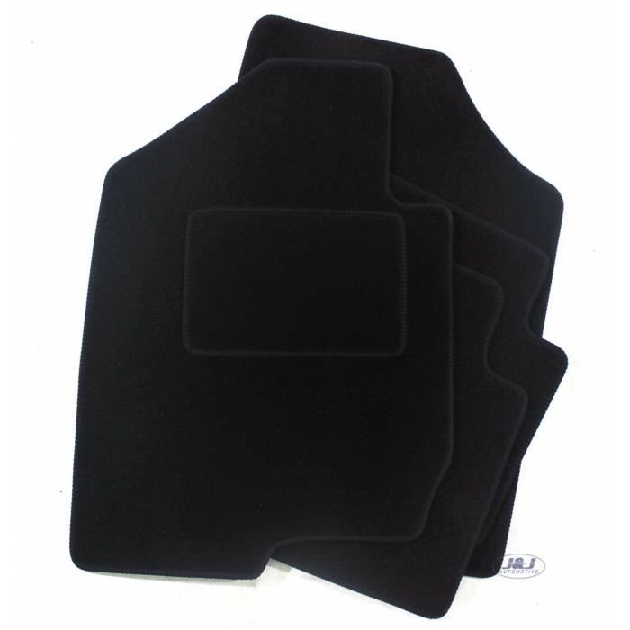 Tapis De Sol Noir Velours - J&J AUTOMOTIVE - Kia Carens 2007-2012 - Sur Mesure - Antidérapant - Imperméable