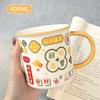 Guochao Mug With Lid Gift Box Ceramic Cup Large Capacity Imitation Enamel Drinking Water Coffee Cup Office Woman