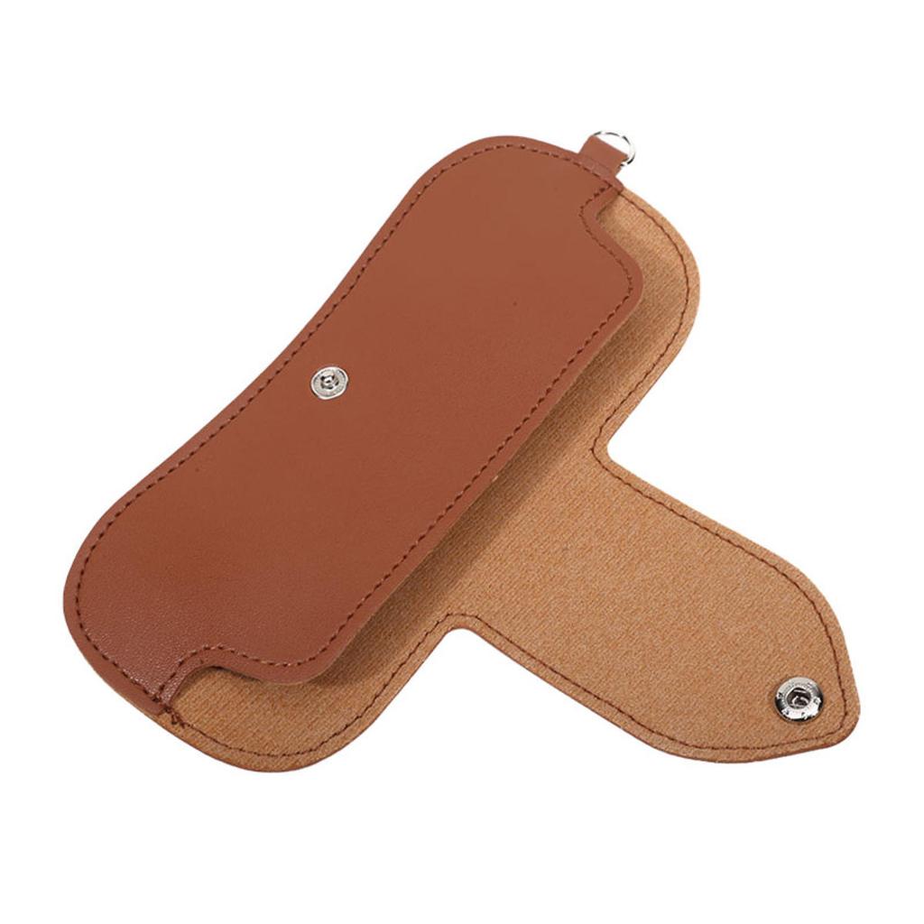 PU Leather Sunglasses Storage Bag With Lanyard Solid Color Portable Eyeglasses Pouch Durable Hanging Glasses Holder Cover Bag