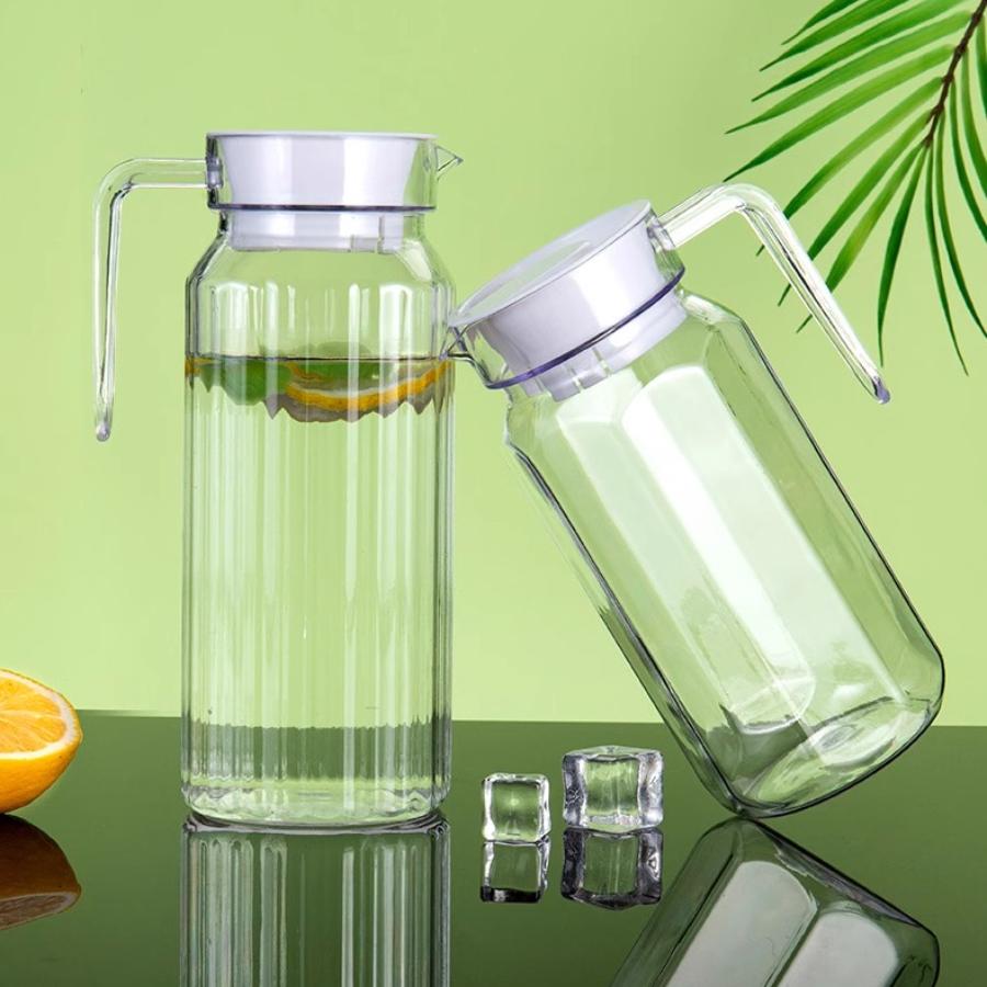 Transparent Plastic Water Jug Juice Tea Milk Kettles Bar Party Wine Beer Bottle Fruit Juice Pot Cold Water Kettles Pitcher Jug