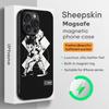Classic Cool Hunters-X Ins  Phone Case For iPhone 16 15 14 13 12 11 Plus Pro Max  High-end Luxury Magsafe Sheepskin