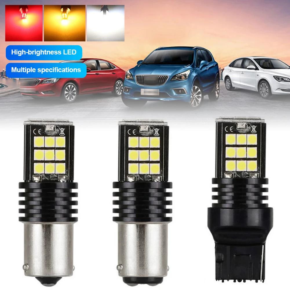 Car LED Reversing Lights Parking Brake Lights Turn Signal Lights White Red BA15S LED 1156 1157 7440 BAY15D Bulb 3030 Bulbs