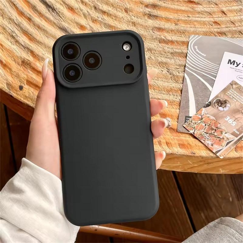 Hochwertige Flüssigsilikon-Schutzhülle für iPhone 17 Air 16 15 14 13 12 11 Pro Max Plus 16E 17 Pro Max Kameraschutz Matt Weiche Abdeckung