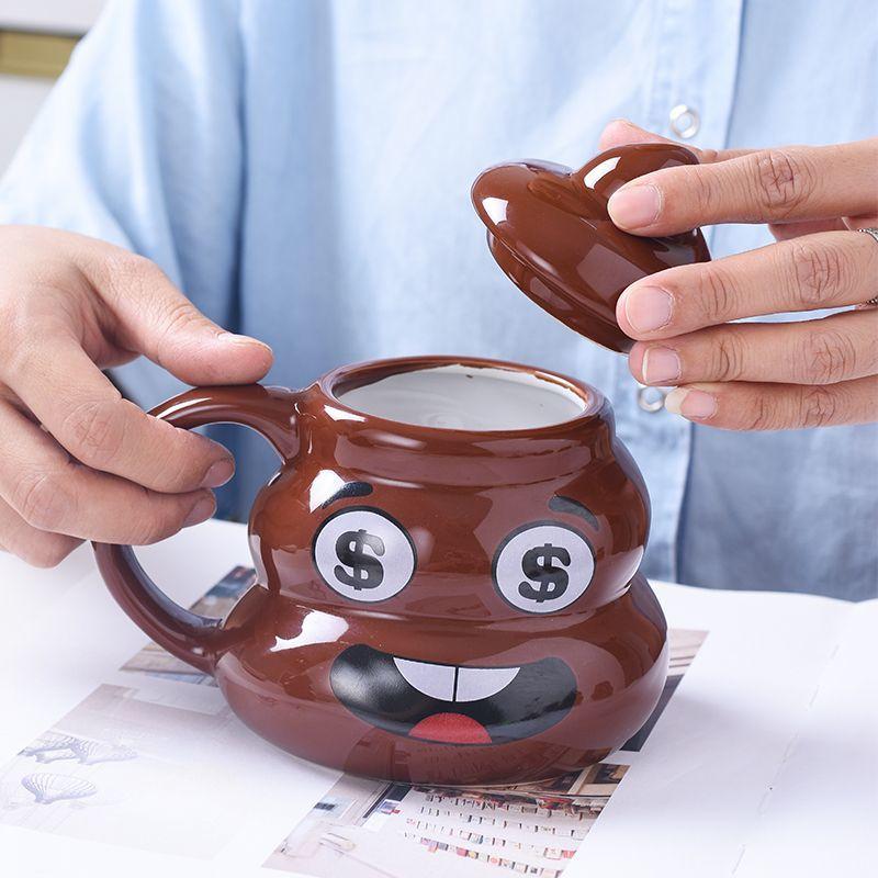 Cute Poop Mug Funny Ceramic Parody Poop Cup Personality Bizarre Poop Cup Birthday Gift