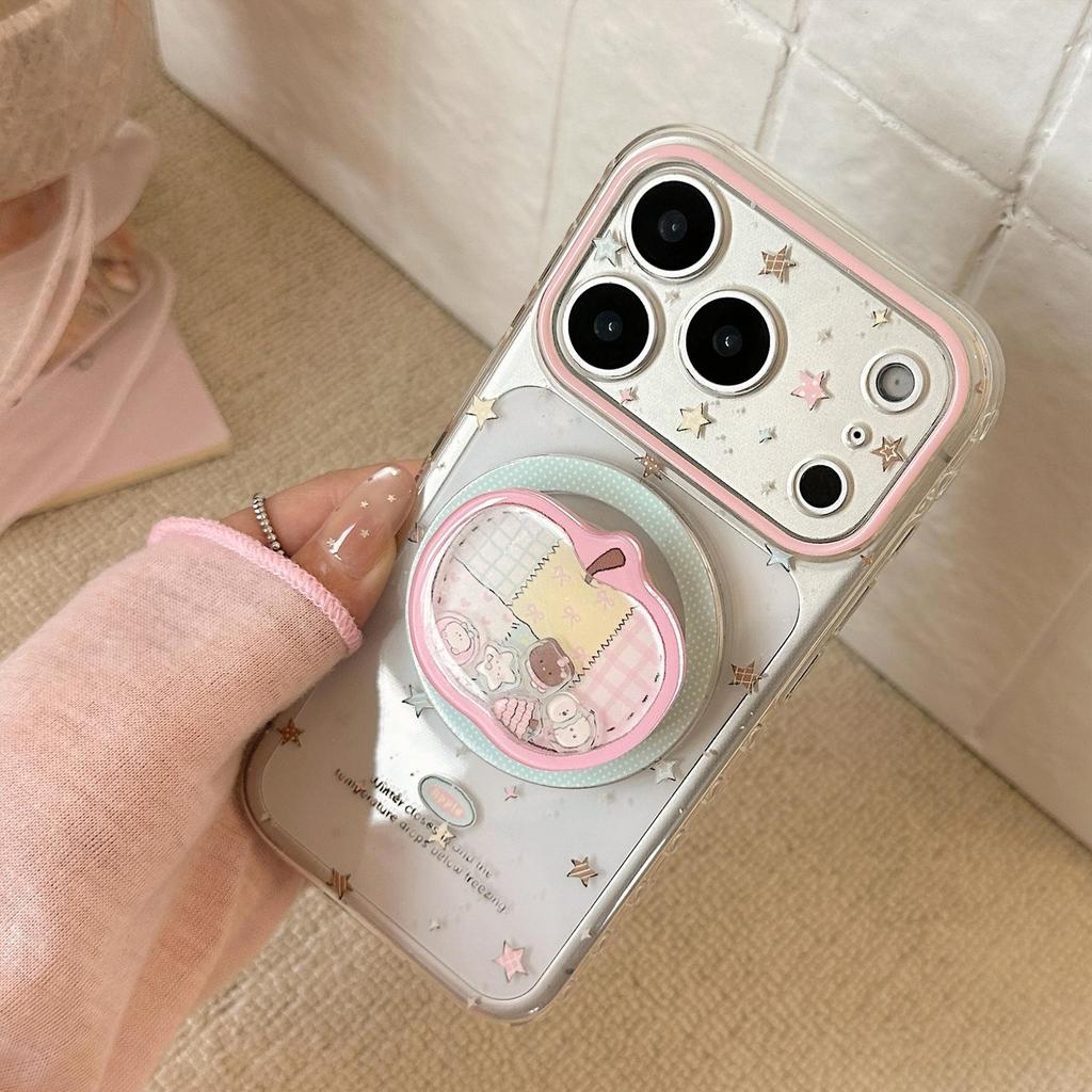 Creative Apple Magnetic Phone Case Compatible with iPhone 16, iPhone 17, and iPhone 17 Pro Max