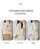 Women's White Wool Sweater with Colorful Floral Embroidery, Loose Fit, Slimming, Round Neck, Autumn/Winter Knitwear.