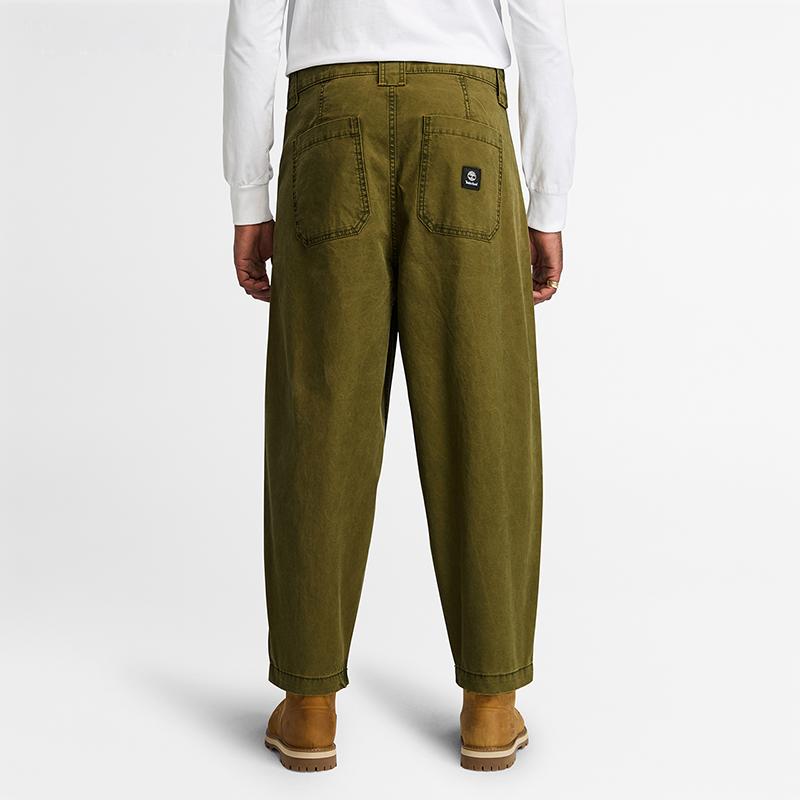 Timberland Outdoor Casual Solid Color Work Pants Men pants Dark-Olive-Green A6UQT-302