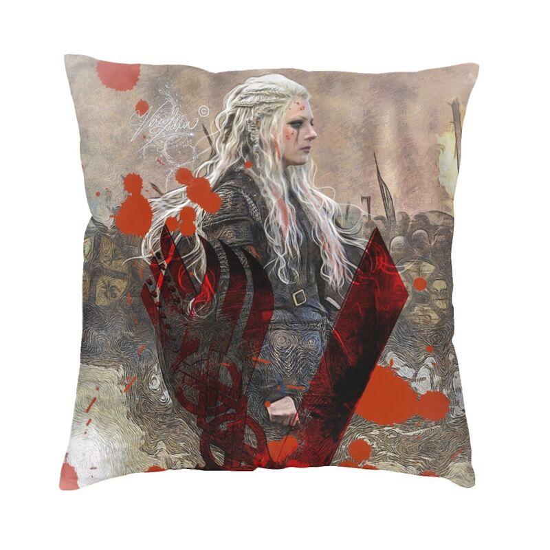 Vikings Lagertha Ragnar Lothbrok Sofa Cushion Cover Velvet Norse Valhalla Warrior Pillow Case Living Room Decoration Pillowcase