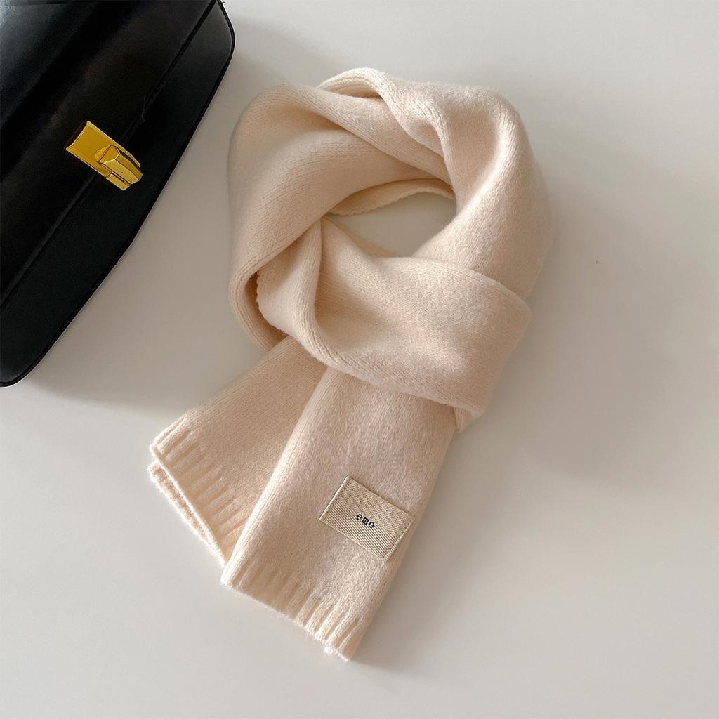 Nowy Jesienno-Zimowy Damski Męski Koreański Szalik Dzianinowy Wełniany Ciepły Gruby Szalik na Szyję Chustka Gruby Wiatroodporny Zimoodporny Otulacz