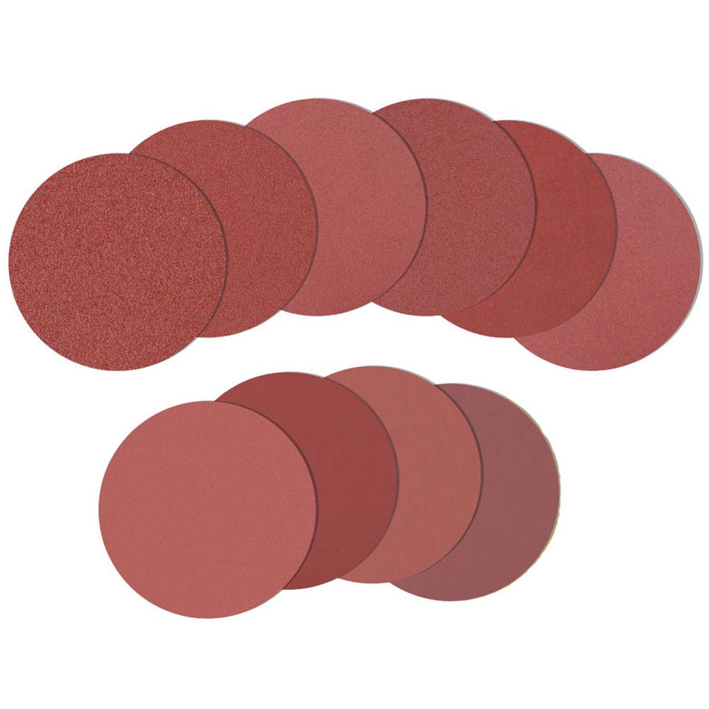6 Inch Sanding Discs Red Sand Hook and Loop Sandpaper for Wood Metal Polishing Grinding 80 Grit 10 Pcs