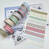 6Pcs/Lot Basic Grid Style Decorative Tape Cute Cartoon Creative Pink/Green/Red Washi Tape School Stationery