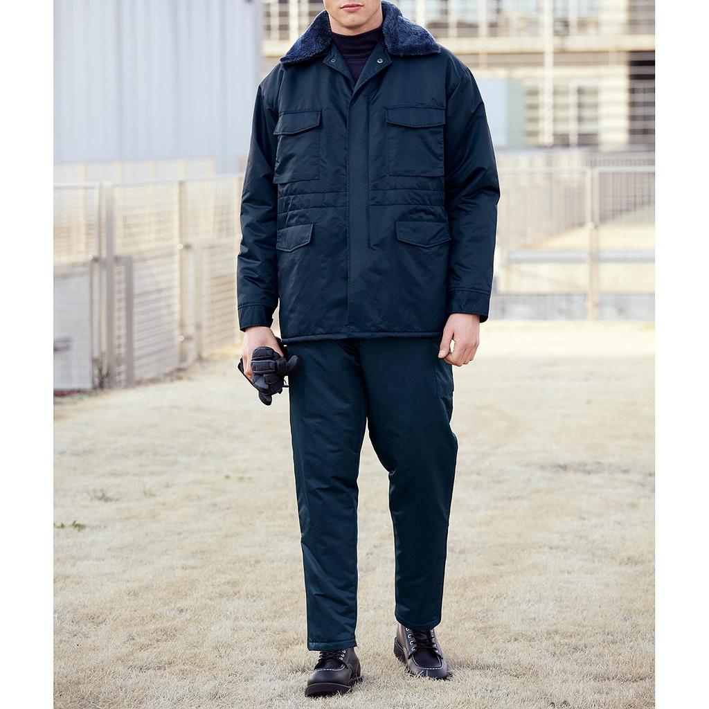 Midori Anzen Castro Nylon with Boa and Size Size 3L Men's Coat, Water-Repellent Hood, M6507, Navy,