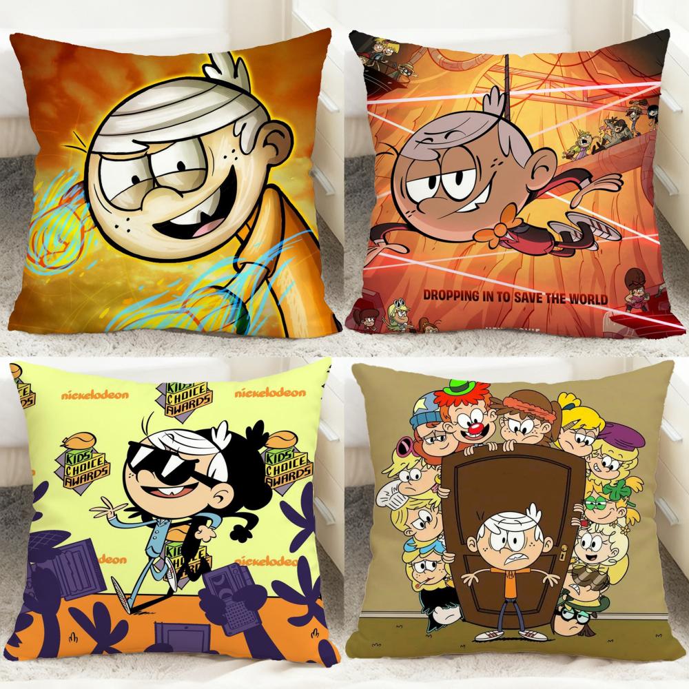 Anime The L-Loud House Cushion Cover Comfortable Reversible Pillow Cover Ideal for Car Sofa Bedroom & Beyond