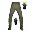 Breathable New product Motorcycle Jeans Men's Army Green Locomotive Mesh Summer Casual Elastic Riding Pants