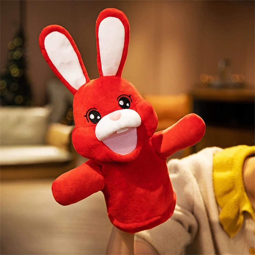 Hand Puppet Toys Parent-child Interaction Hand Puppet Doll Can Open Mouth Can Move Plush Toys
