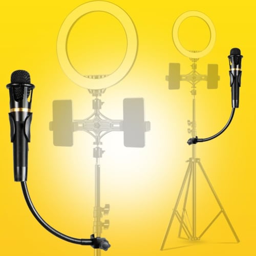 Alasum Studio Condenser Microphone Stand, Mike Microphone Rack, Microphone Arm Desk Mount, Microphone Storage Stand with Rotating Microphone Clamp, Me