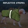 Reflective Strip Dog Rain Cloak High Visibility Pet Fluorescent Clothes Pet Rain Jacket  Bulldog