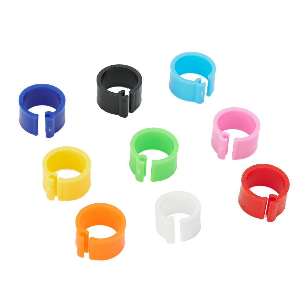 Plastic Re-use 7mm /0.27 Inch 10 colors Set kit Chicks Rings Poultry Leg Band Bird Pigeon Parrot 100Pcs 8mm Useful