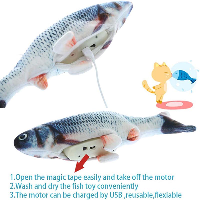 Electronic Pet Cat Toy Electric Usb Charging Simulation Fish Toy Cat Chewing Toy