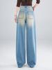 Spring 2026 Hot Diamond Women’s High Waist Straight Wide-Leg Jeans, Slimming, Anti-Wrinkle, Casual Fit.