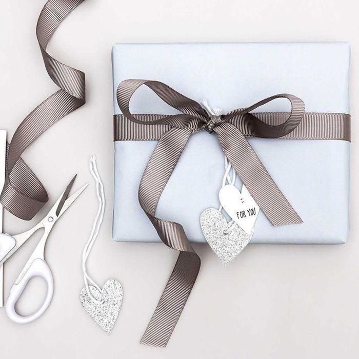 Étiquettes à suspendre - RICO DESIGN - Cœurs argentés - 24 pièces - Mixte - Gris