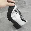Rimocy Womens Oxford Platform Patent Leather Shoes  Spring Autumn Lace Up Women Flats Vintage Round Toe Casual Shoes Loafers