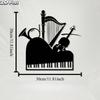 Modern Music Metal Wall Art: Guitar, Drums & Notes for Home or Garden