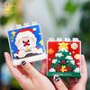 HUIQIBAO Dětský Mini Vánoční Stromeček Model Santa Clause Micro Kostky Stavebnice Město DIY ZOO Vitríny se Zvířaty Hračky Dárek