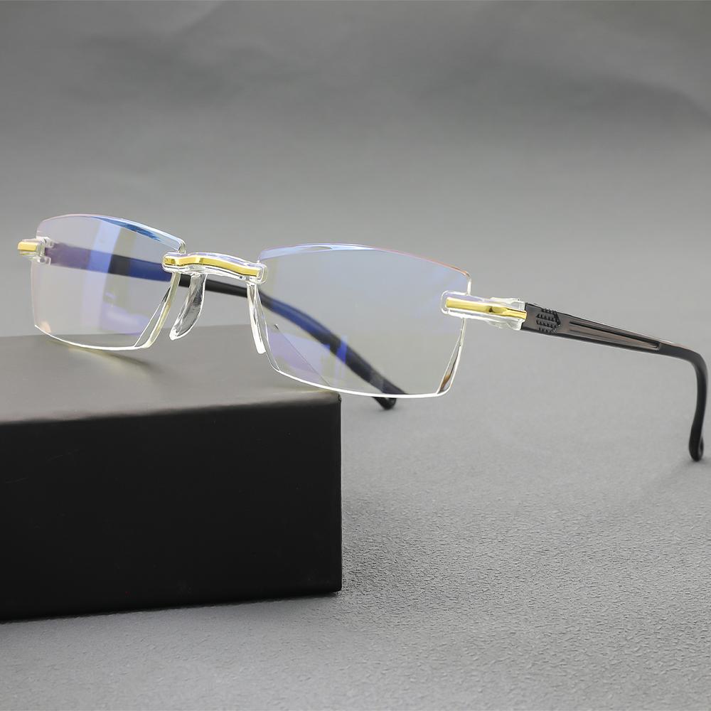 

Krokodil Fashion Reading Glasses For Women Men Rimless Design Blue Light Blocking Classic Presbyopic Glasses +1.5