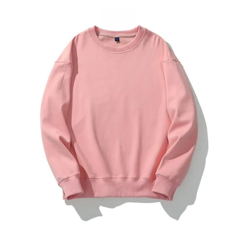 

Sweater Men s Silver Fox Velvet Solid Color Loose Round Neck Heavy Solid Color Long-Sleeved Jacket Coat S