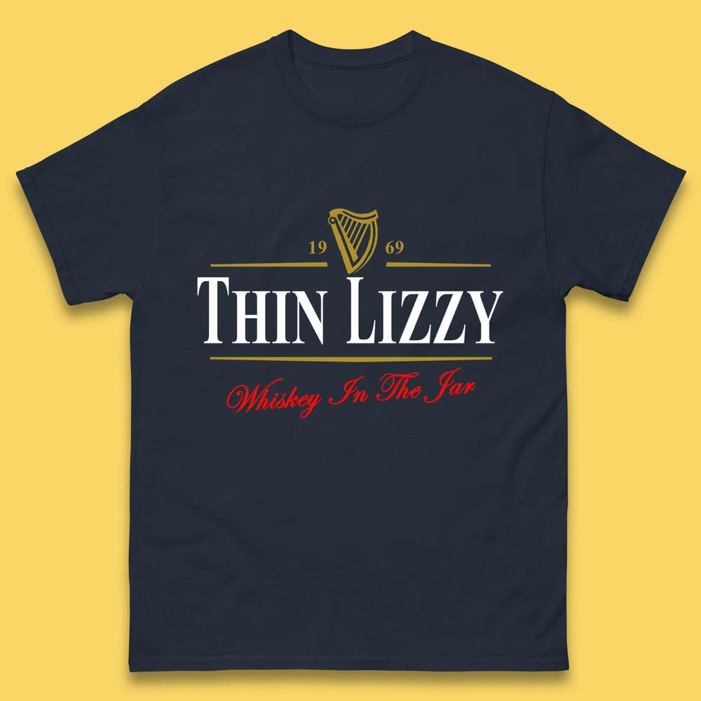Thin Lizzy Thin Lizzy Whiskey in The Jar Heavy Cotton Navy S-5XL T Shirt BT556 Unisex T-Shirt M