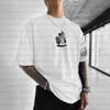 T Shirt Men Cotton Short Sleeve Tops Summer Graphic Tees White Base Ghost Type Character Chest Print Pokemon