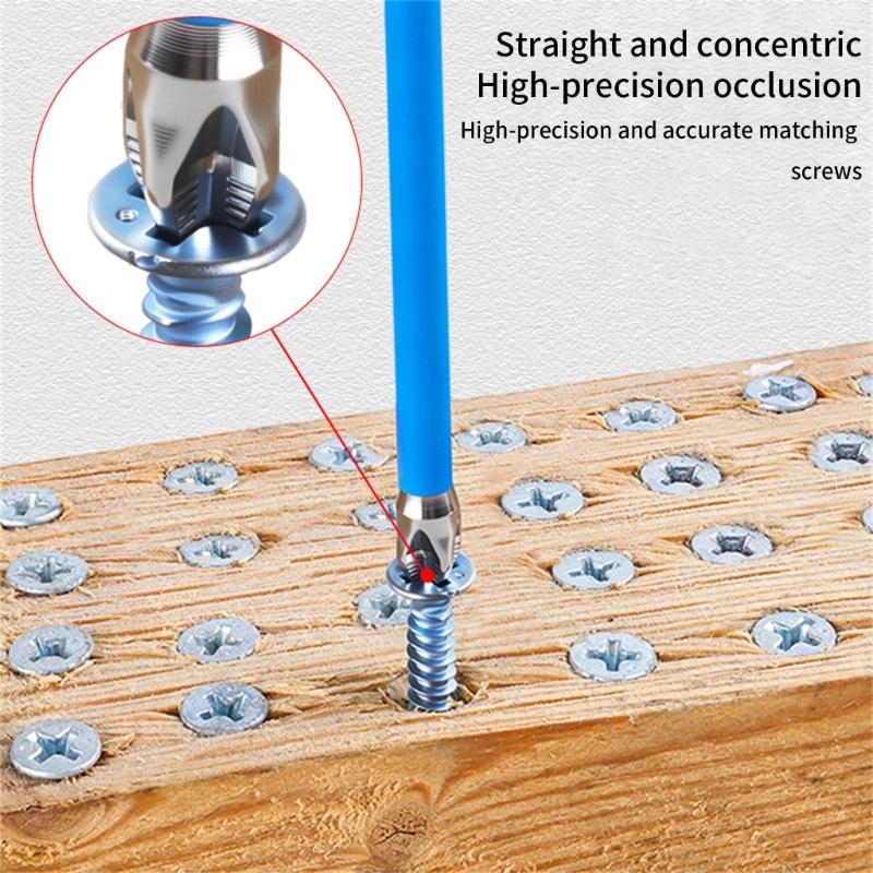 Magnetic Screwdriver Bits Crosses Head Alloy Steel Drill Bits for Various Screws in the Home and Professional Occasion
