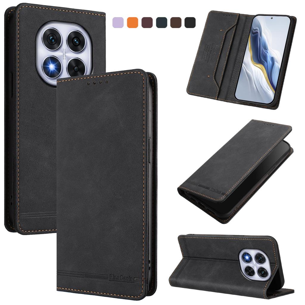 Business Strong Magnetic Cards Solt Wallet Leather Phone Case For Redmi Note 15 14 Pro Plus 13 14C 13C K90 Bag Flip Book Cover