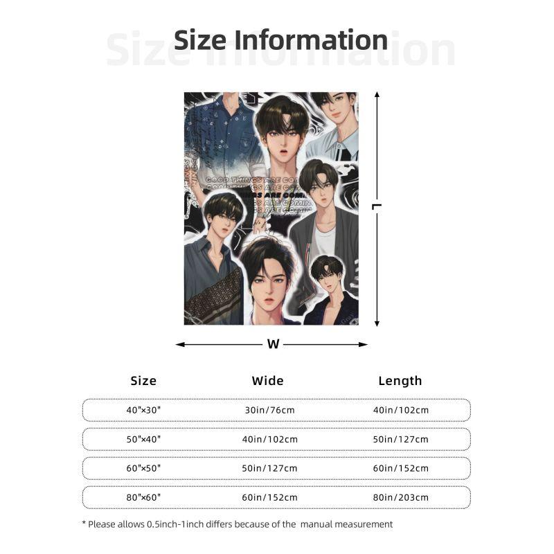 Individuelle Sofadecke aus Fleece, 'True Beauty' Überwurf, Warme Flanelldecke, Hwang In Youp, Cha EunWoo Decken für Bett, Reise, Sofa, Steppdecke