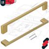 KOTARBAU® Kitchen Furniture Handle Classic Modern Oblong Long Matte Gold 221 MM Spacing 192 MM Set of 10
