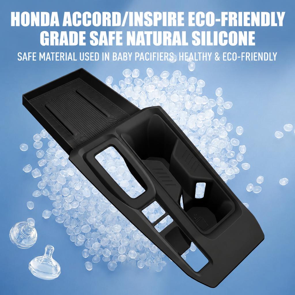 For Honda Accord Custom Black Silicone Center Console Mat | Car Interior Modification Upgrade Accessories