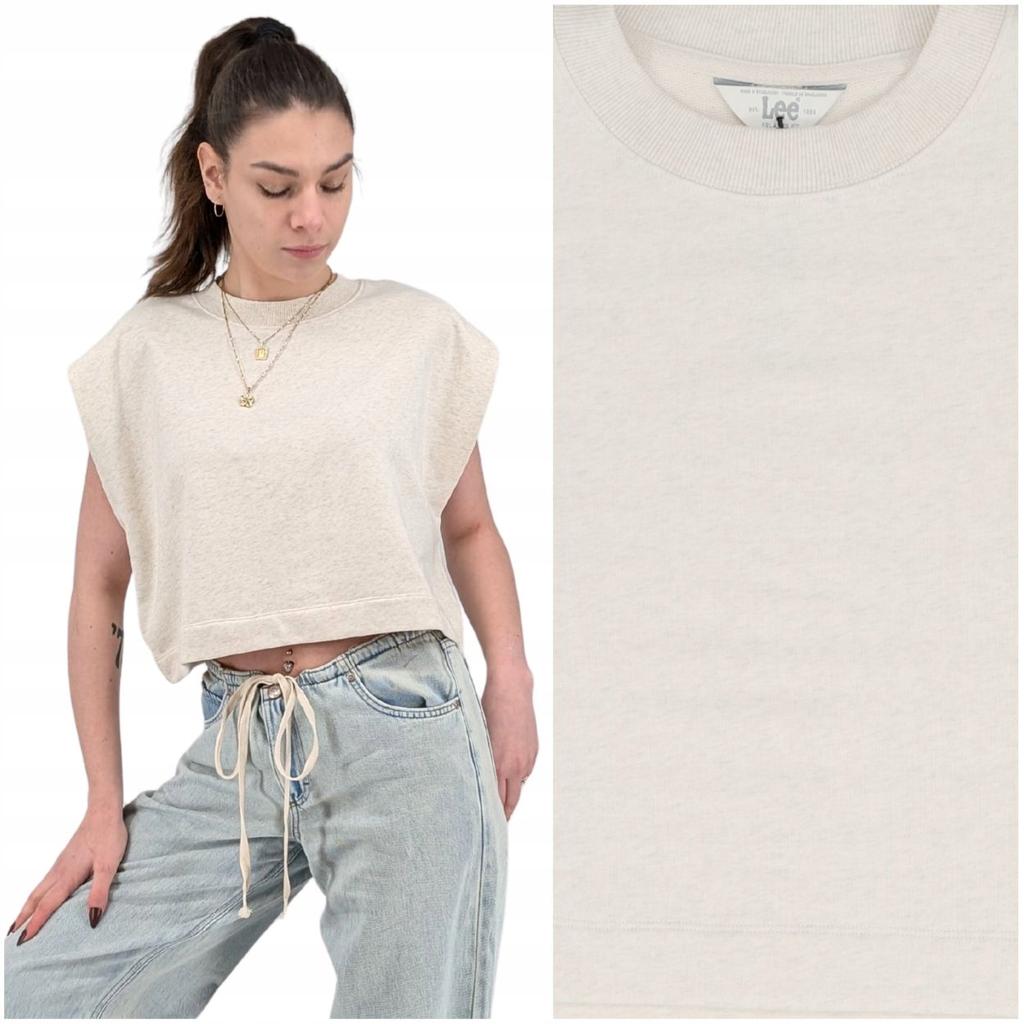 Lee Sleeveless Sweat Loose Cotton Women's Sleeveless Cropped Top S