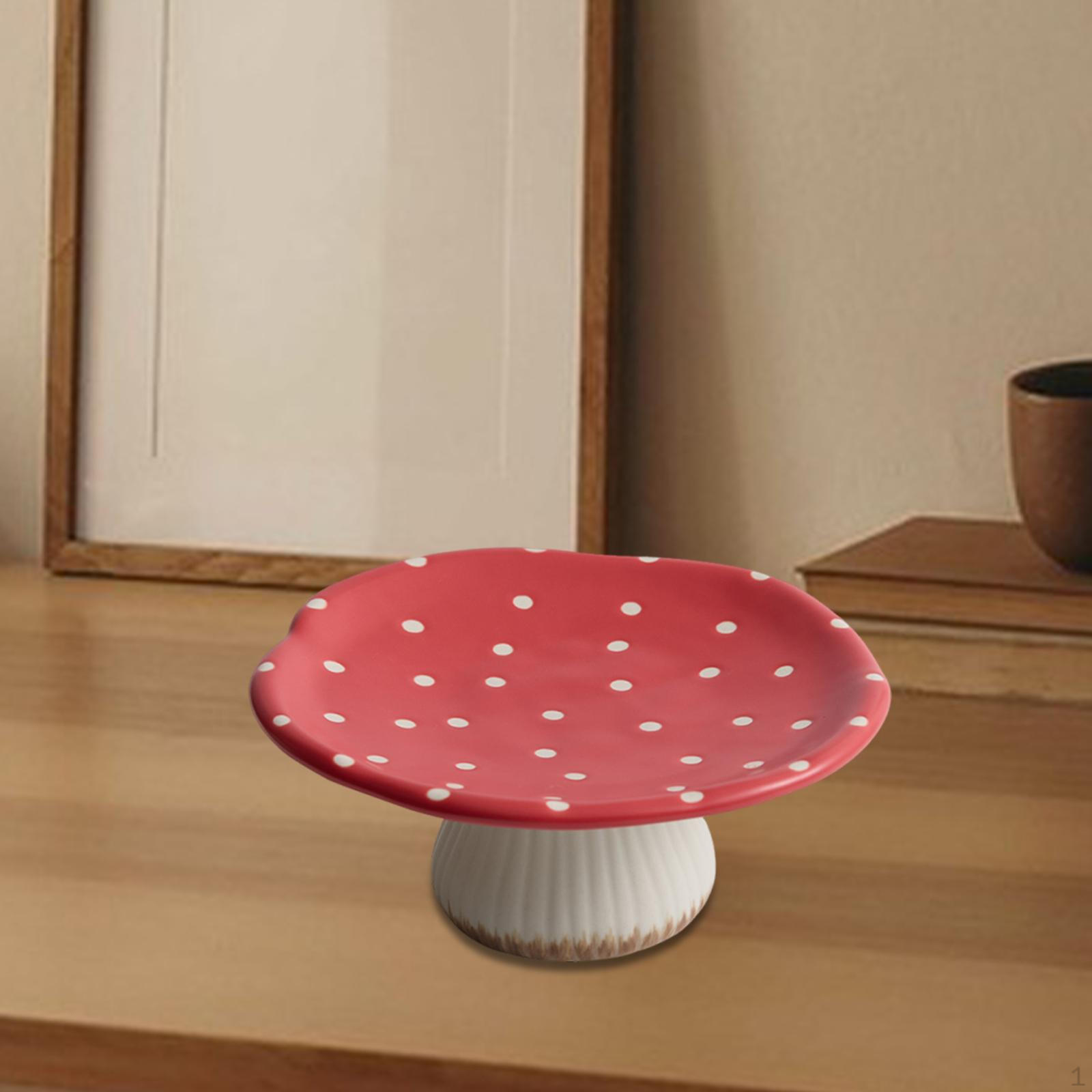 

Mushroom Fruit Tray Plate Centerpiece Creative Pedestal Bowl Serving Platter Decorative for