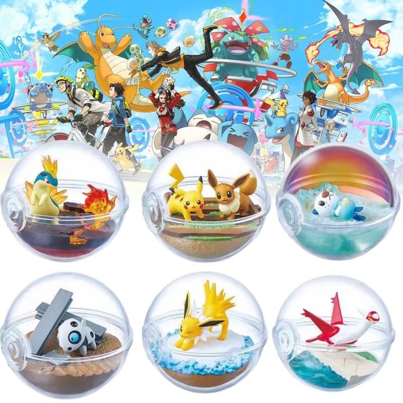 Charming Pokemon 6pcs Poke Ball Toy Doll Models For Unique Tabletop Decoration