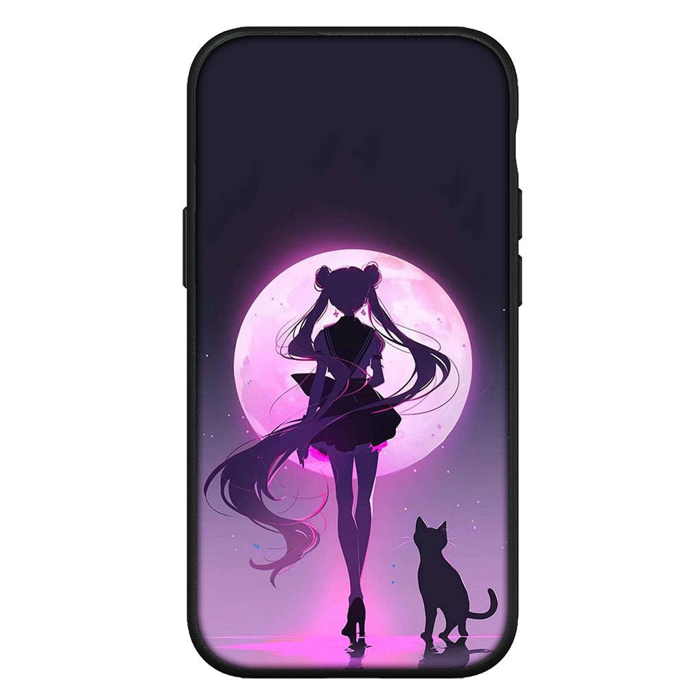 Чехол для iPhone 15 14 Xiaomi Redmi Note 13 12 11 Pro Max X 8 7 9 XR Samsung Galaxy S24 S23 A05 OPPO A15 Huawei аниме-чехол для телефона Sailor Cartoon Moon