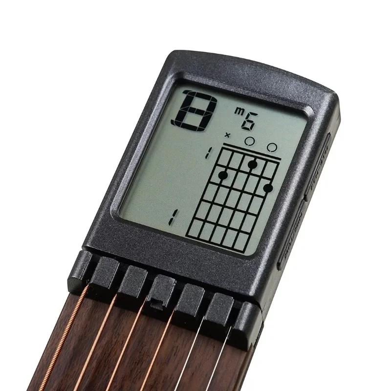 6-String Guitar Portable Chord Trainer 6-Fret Guitar Finger Trainer with Screen Display Beginner Tool Progressives Training
