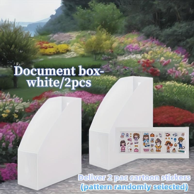 2PCS Multi-Function Magazine Holder File Organizers - White Lightweight Portable for Home Office Use Document Organizer 2680₽