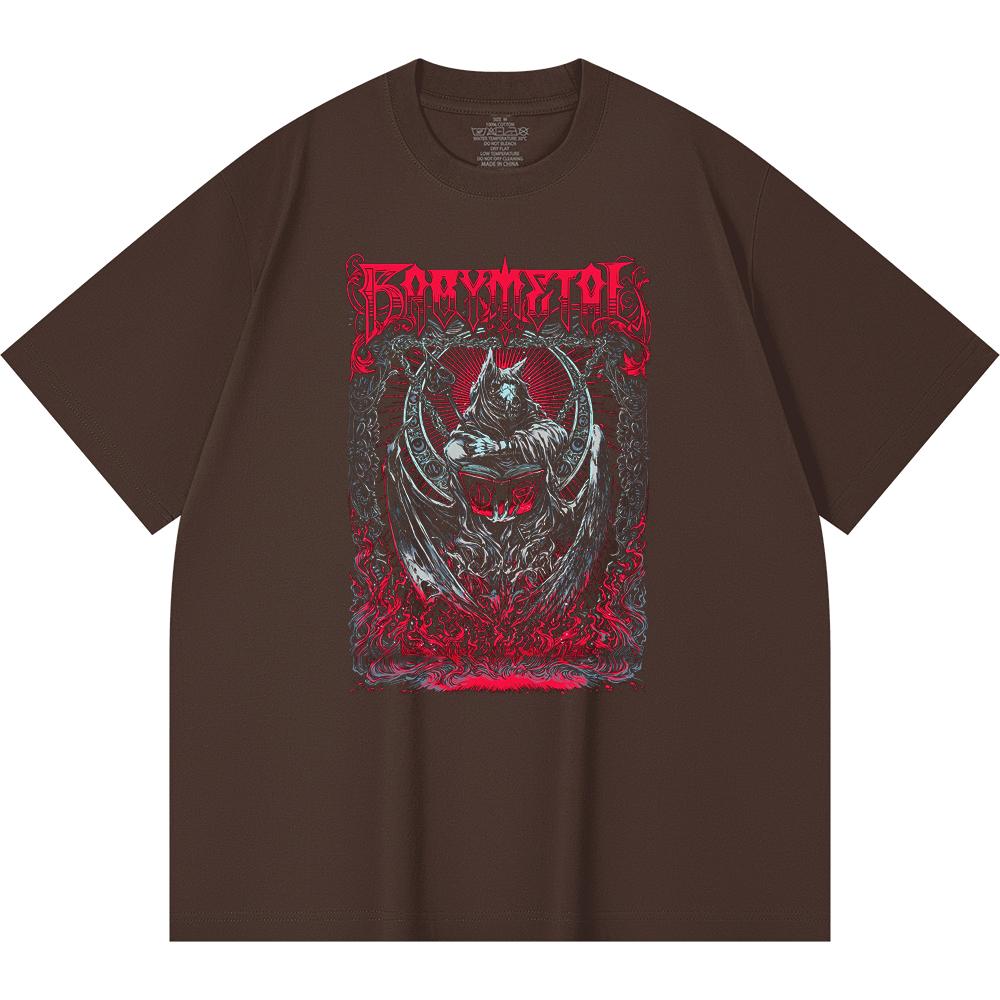 230 Gsm 100% Cotton Heavy Metal T-Shirt Rock Band Popular Music Print Unisex Heavy Cotton T Shirt